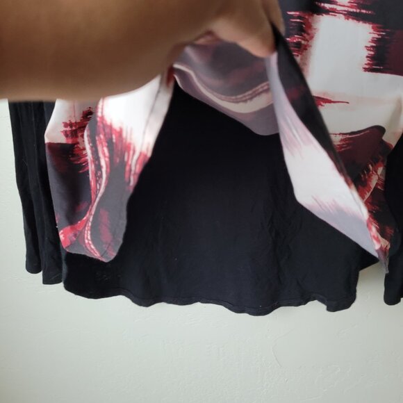 Apt 9 Mixed Fabric Long Sleeve Blouse - Picture 2 of 7